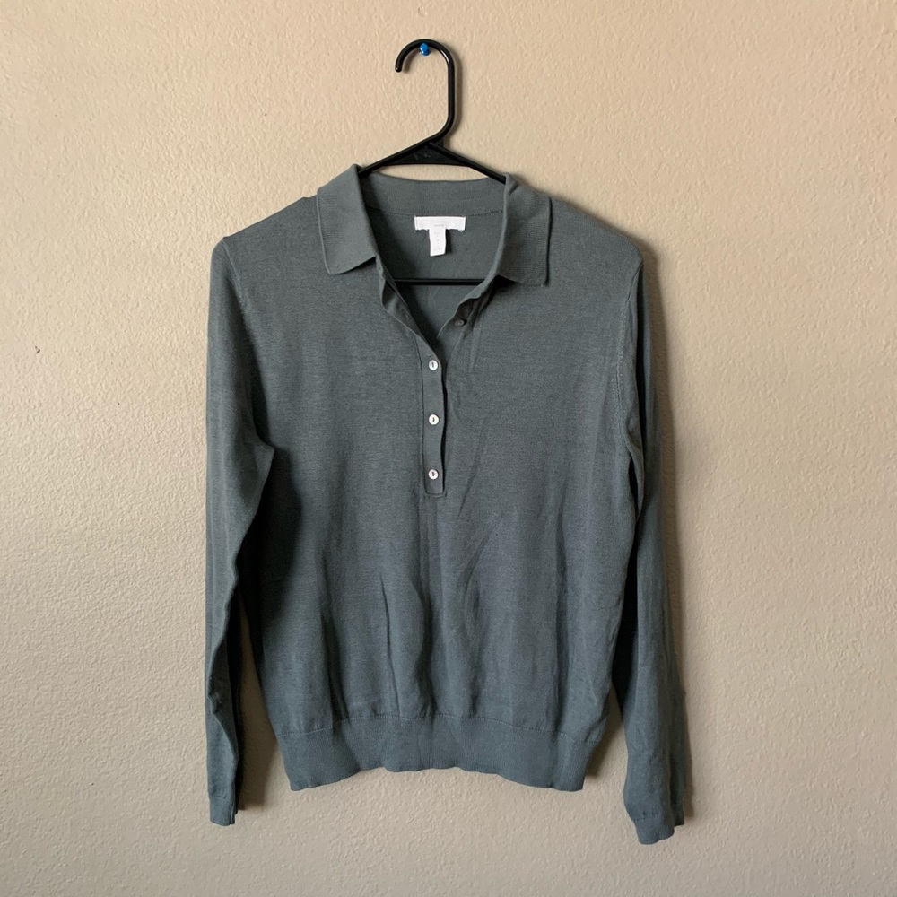 HM Moss Green Vintage-style Sweater Sz S